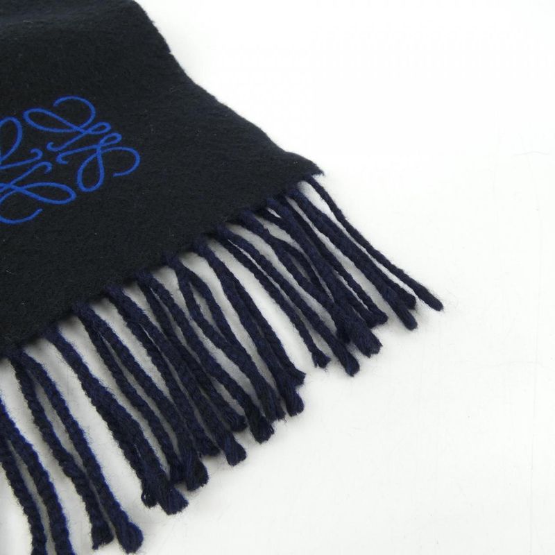 Loewe Scarf Cashmere Black Blue