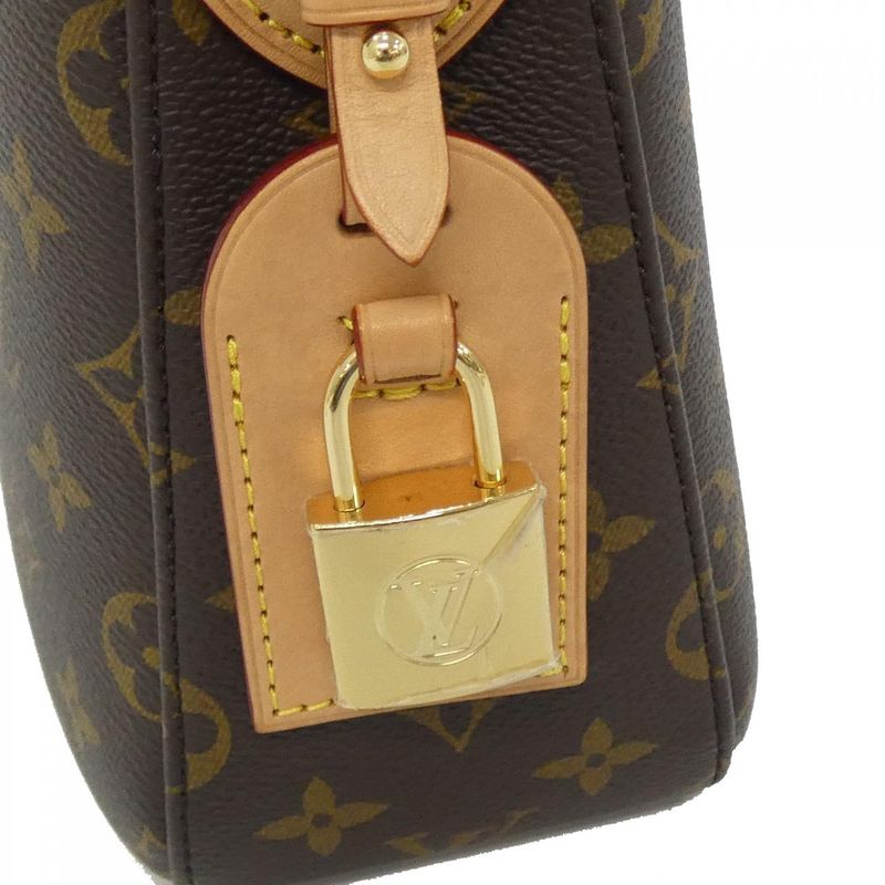 Louis Vuitton Monogram Slouchy PM Shoulder Bag Marron