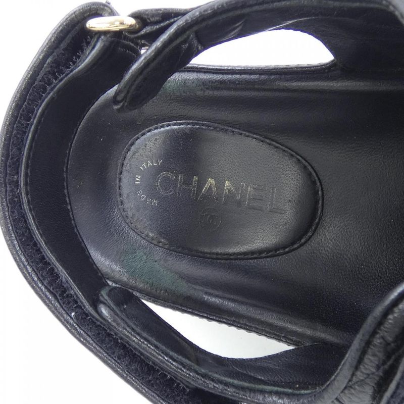 Chanel Sandals Black 36