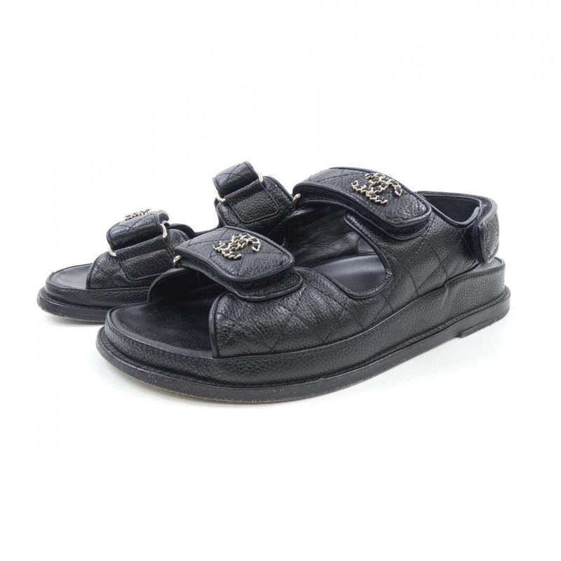 Chanel Sandals Black 36