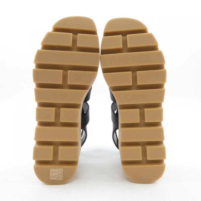 Hermes Avanne Sandals Black 36