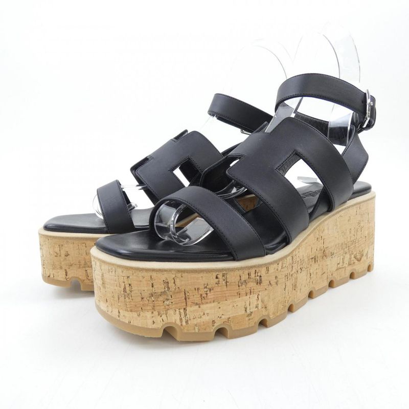Hermes Avanne Sandals Black 36