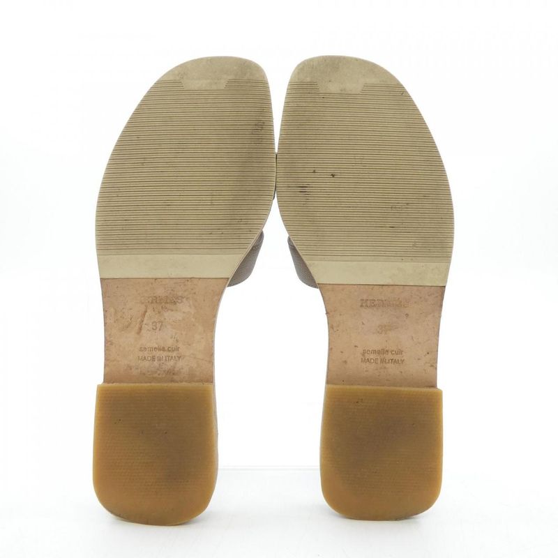 Hermes Oran Sandals Beige 37