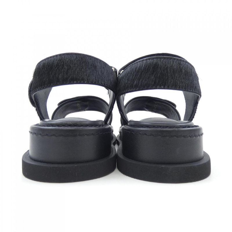 Chanel Sandals Calfskin Black