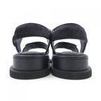 Chanel Sandals Calfskin Black