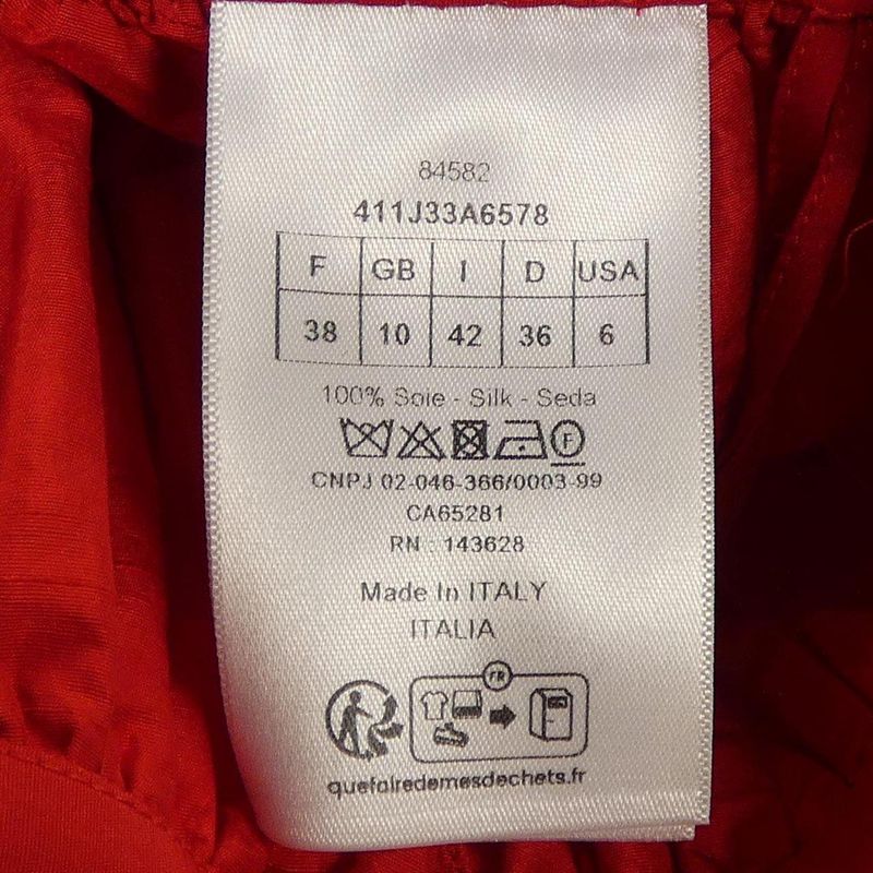 Dior Skirt Silk Red
