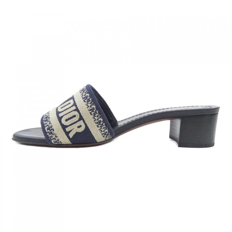 Dior Embroidered Cotton Dway Sandals