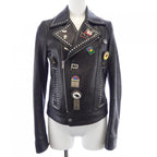 Saint Laurent Leather Jacket Black 36