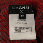 Chanel Knit Top Cashmere Red Gray