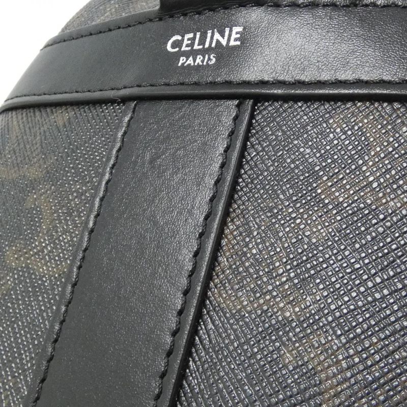 Celine Shoulder Bag Canvas Black
