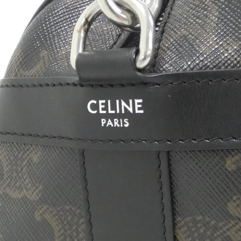 Celine Shoulder Bag Canvas Black