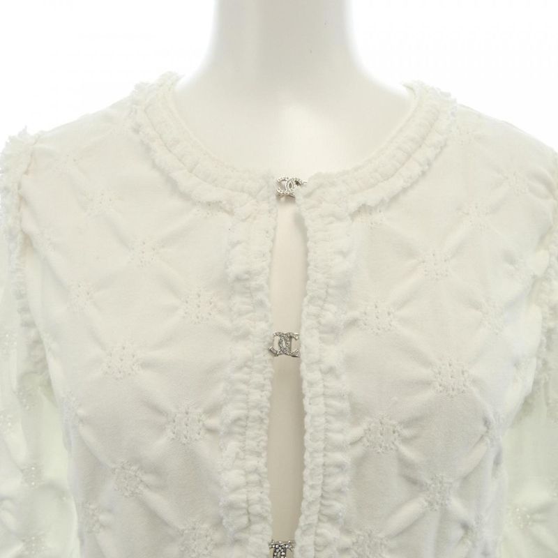 Chanel Cardigan White 36 Translucency
