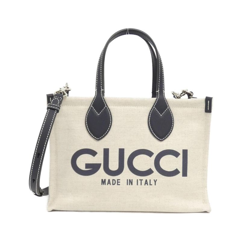 Gucci Facvw Bag Leather Canvas