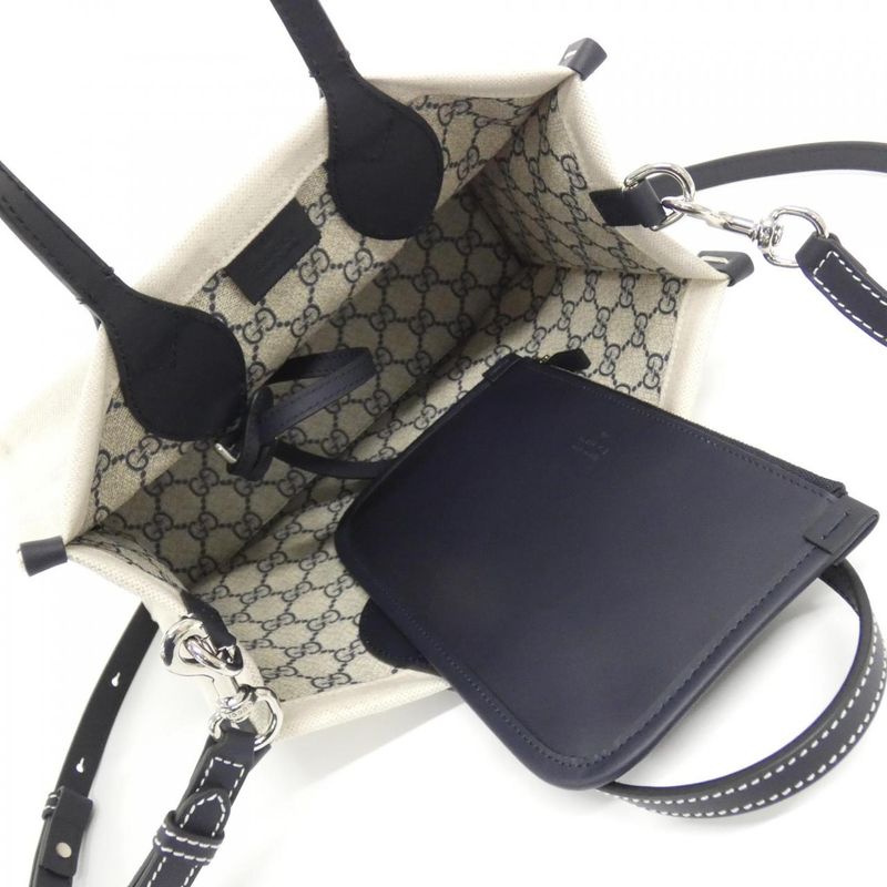 Gucci Facvw Bag Leather Canvas
