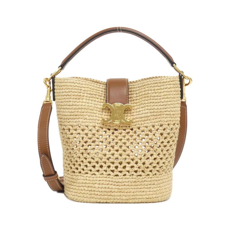 Celine Small Louis Bucket Bag Natural