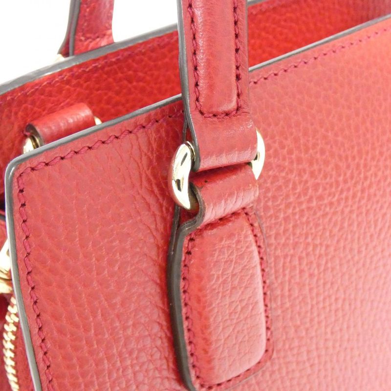 Gucci Soho Bag Leather Red Hibiscus