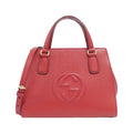 Gucci Soho Bag Leather Red Hibiscus