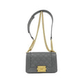 Chanel Shoulder Bag Caviar Grained Gray Mat