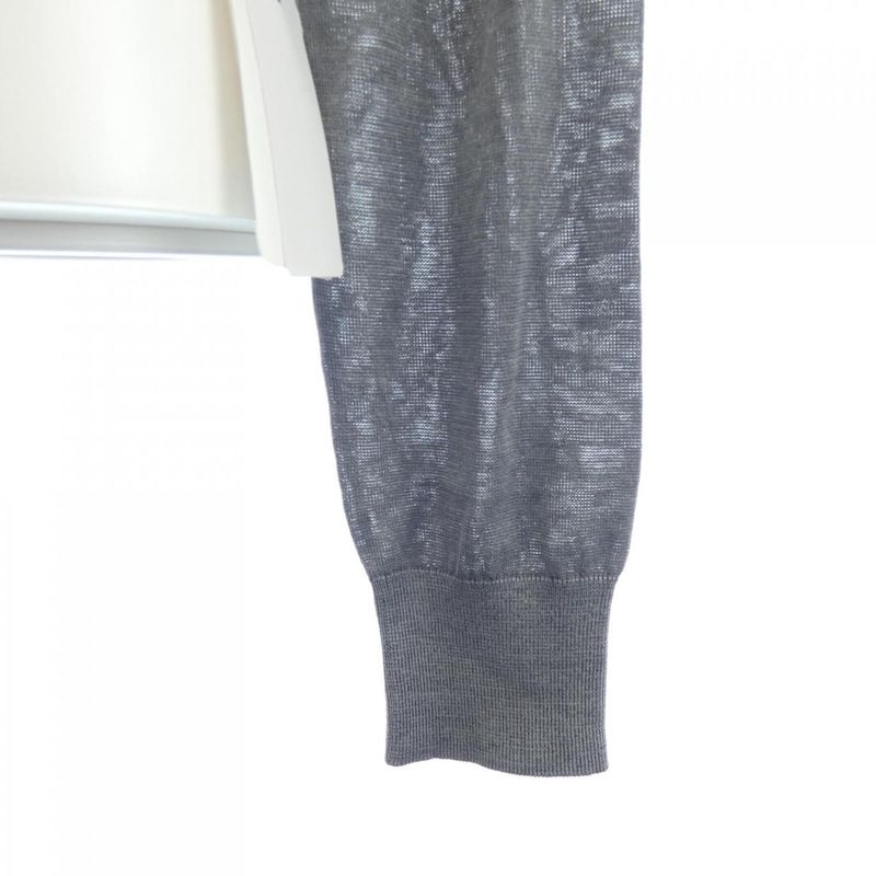 Hermes Carre Shu Knit Top Gray Translucency