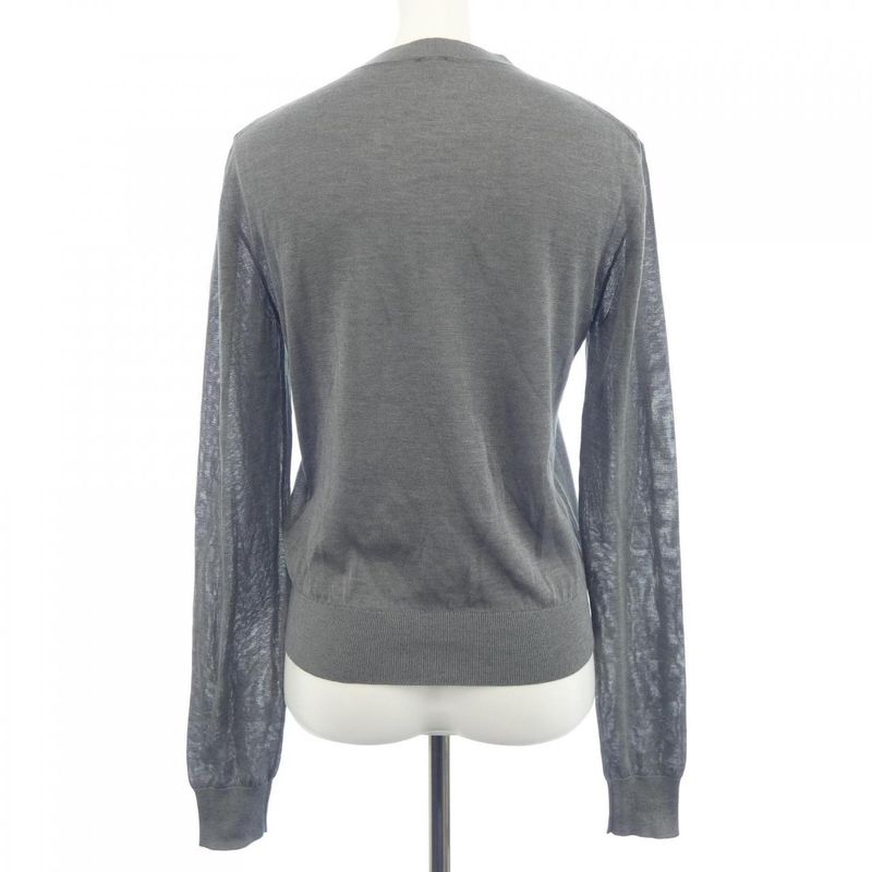 Hermes Carre Shu Knit Top Gray Translucency