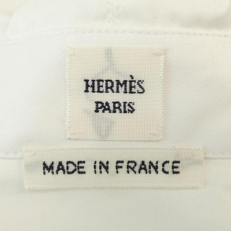 Hermes Clou de Selle Carre Shirt White Translucency