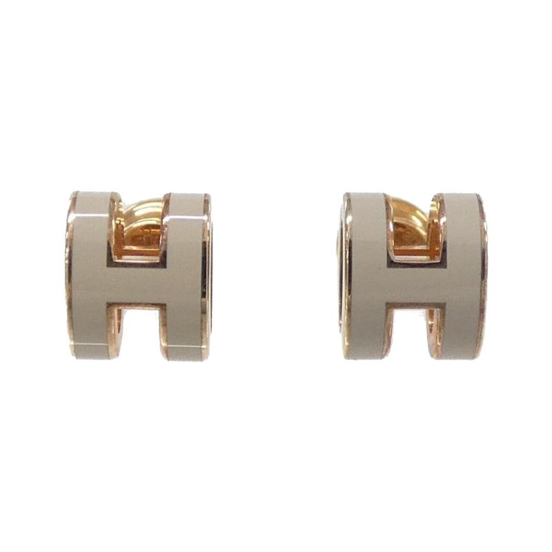 Hermes Pop Mini Earrings Marron Glace