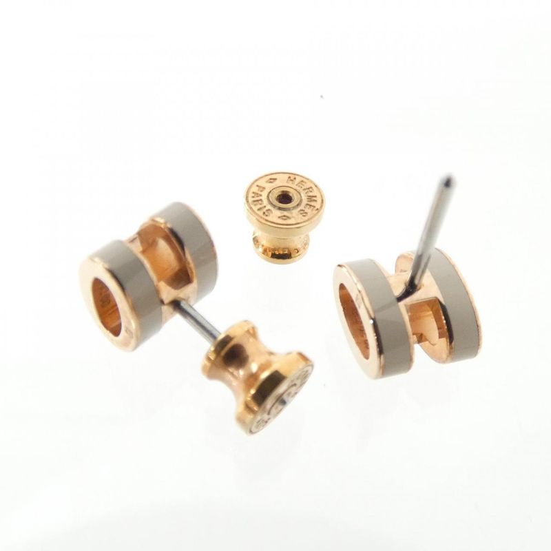 Hermes Pop Mini Earrings Marron Glace