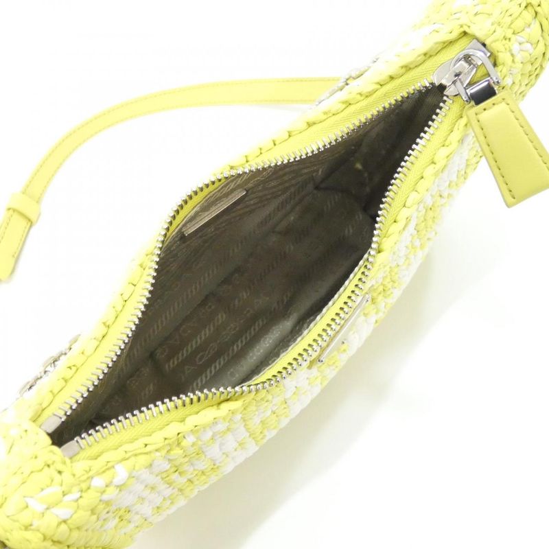 Prada Shoulder Bag Silver Cedro