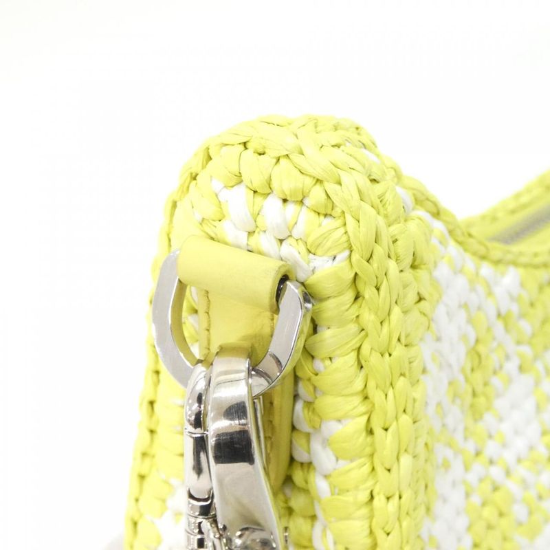 Prada Shoulder Bag Silver Cedro
