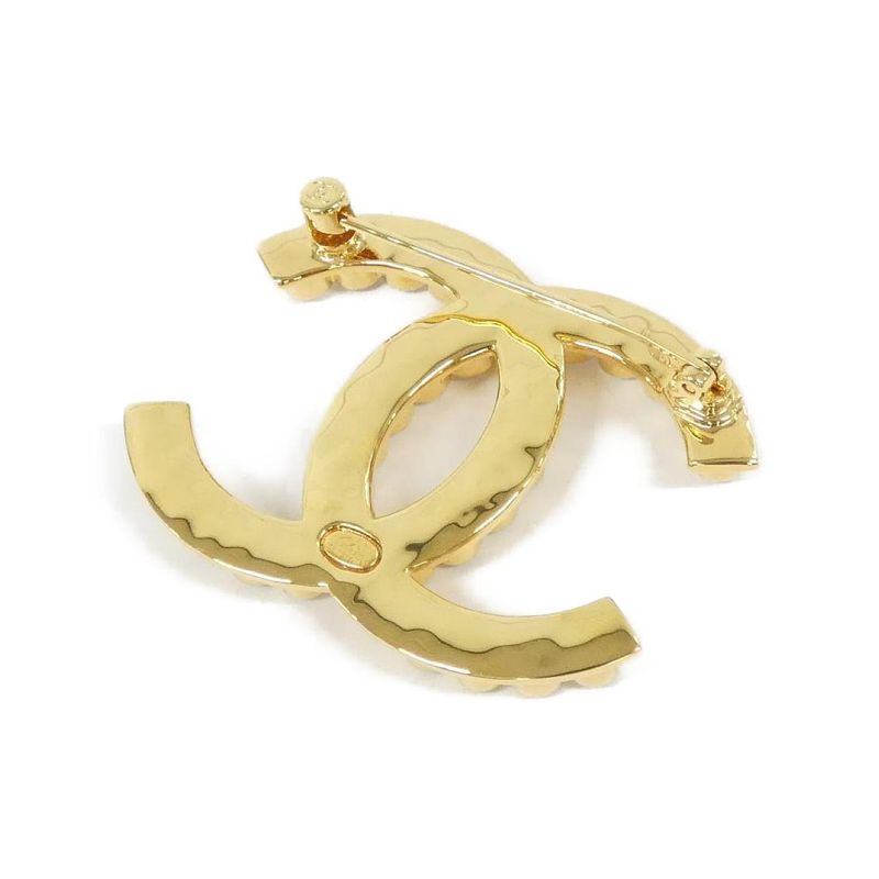 Chanel Brooch Gold Crystal
