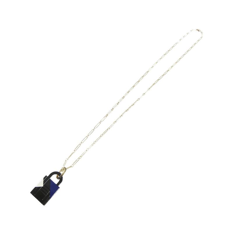 Hermes Amulet Lacquer Padlock GM Necklace Soir Perma Brass