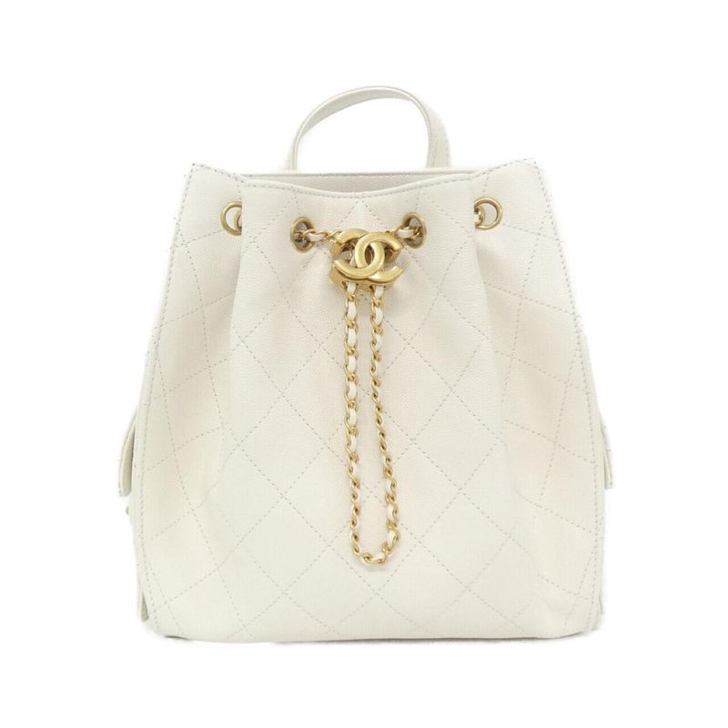 Chanel 25 Caviar Grained White Mat
