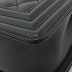 Chanel Shoulder Bag Caviar Grained Black Mat