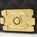 Chanel Shoulder Bag Caviar Grained Black Mat