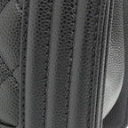 Chanel Shoulder Bag Caviar Grained Black Mat
