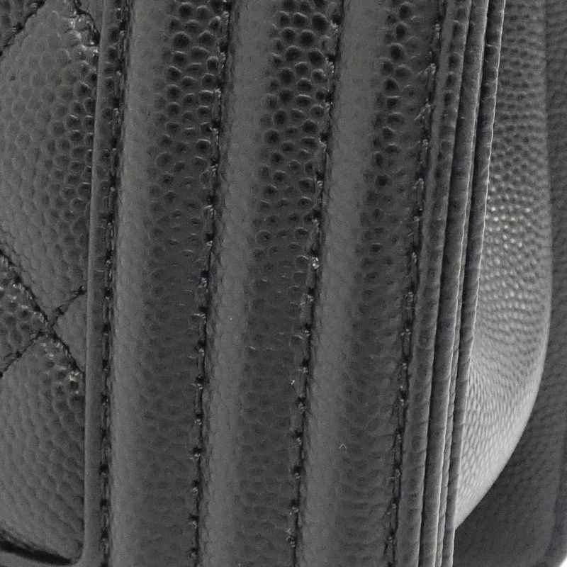 Chanel Shoulder Bag Caviar Grained Black Mat