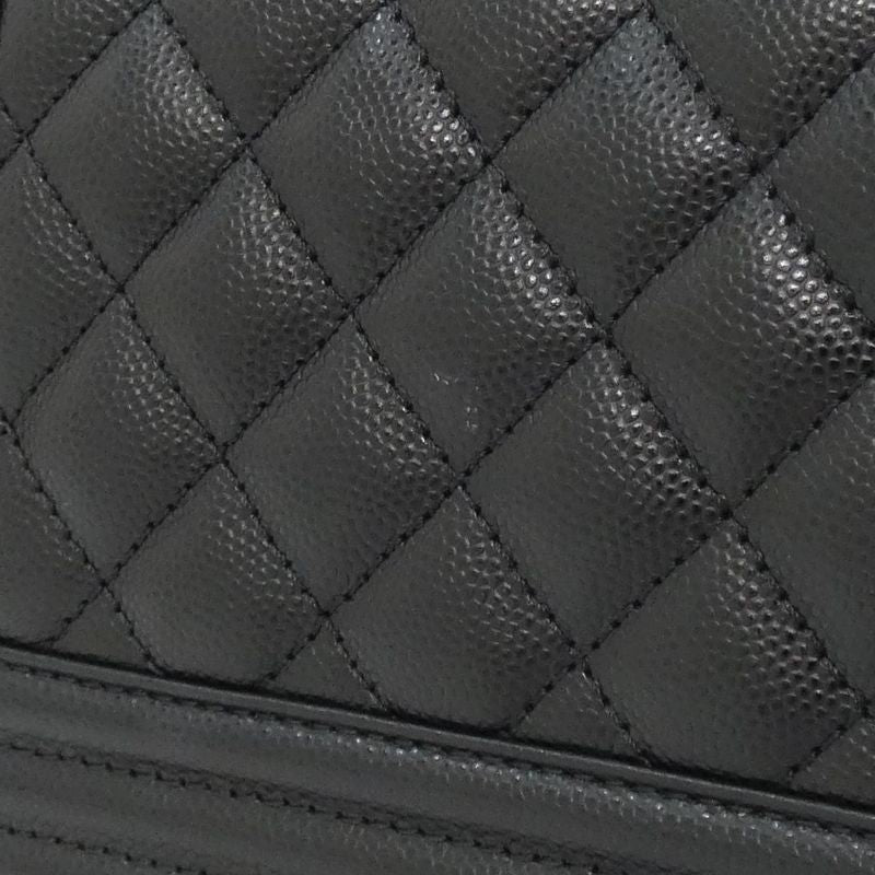Chanel Shoulder Bag Caviar Grained Black Mat