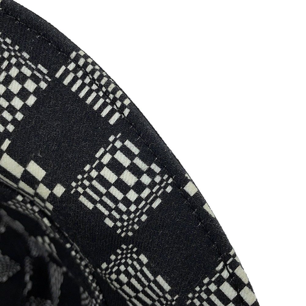 Louis Vuitton Hat Bonneted Damier Reversible Bucket Cotton Black White — view 8