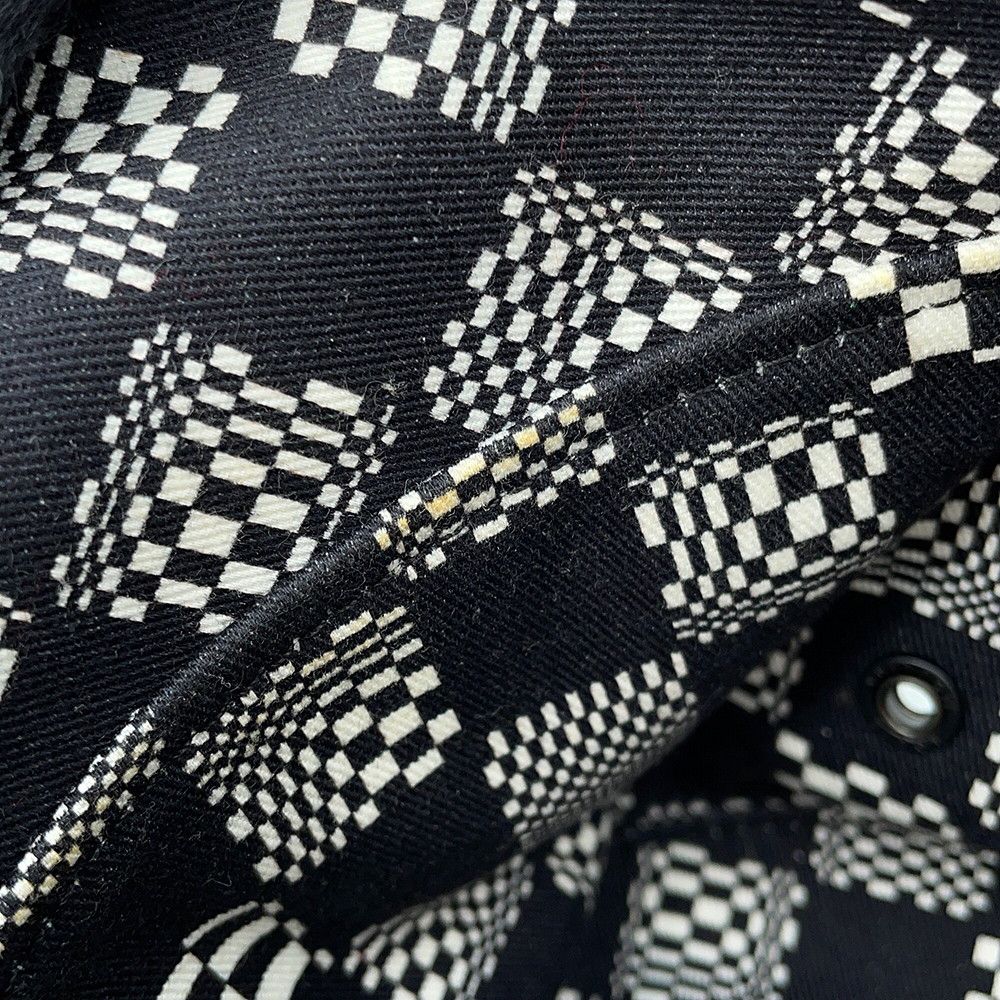 Louis Vuitton Hat Bonneted Damier Reversible Bucket Cotton Black White — view 7