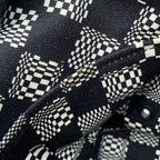 Louis Vuitton Hat Bonneted Damier Reversible Bucket Cotton Black White — view 7