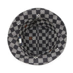 Louis Vuitton Hat Bonneted Damier Reversible Bucket Cotton Black White — view 6