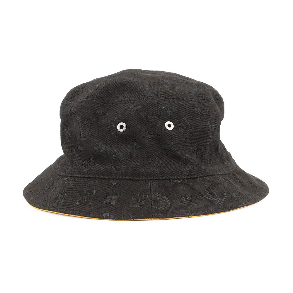 Louis Vuitton Hat Reversible Bucket 58 Black Yellow — view 2