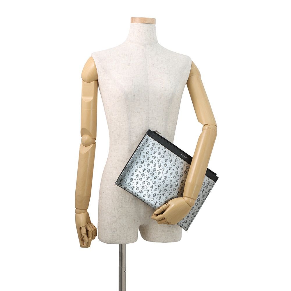 Saint Laurent Paris Clutch Robot Black Silver-black — view 4