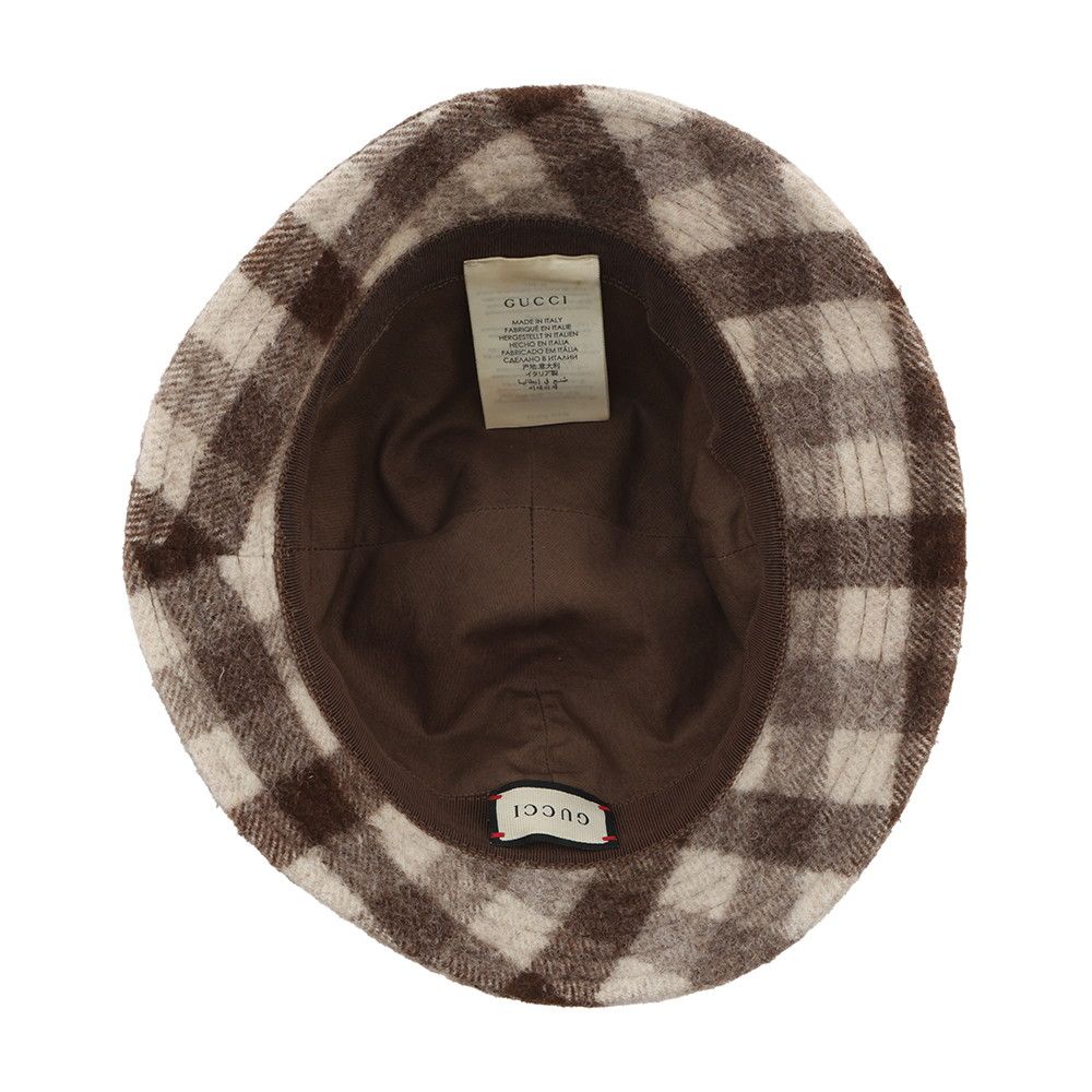 Gucci Bucket Hat Check Fedora Wool — view 5