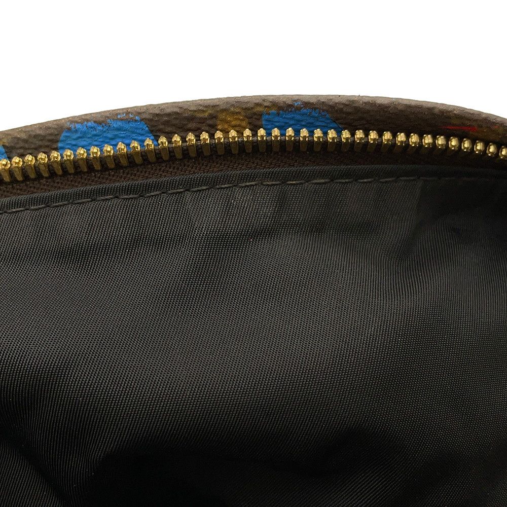 Louis Vuitton Backpack Monogram Jungle Dot Palm Springs PM Noir Black Red Blue — view 7