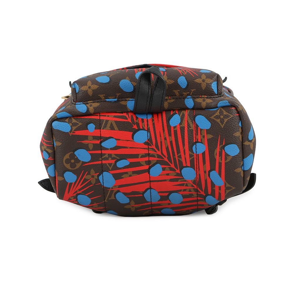 Louis Vuitton Backpack Monogram Jungle Dot Palm Springs PM Noir Black Red Blue — view 4