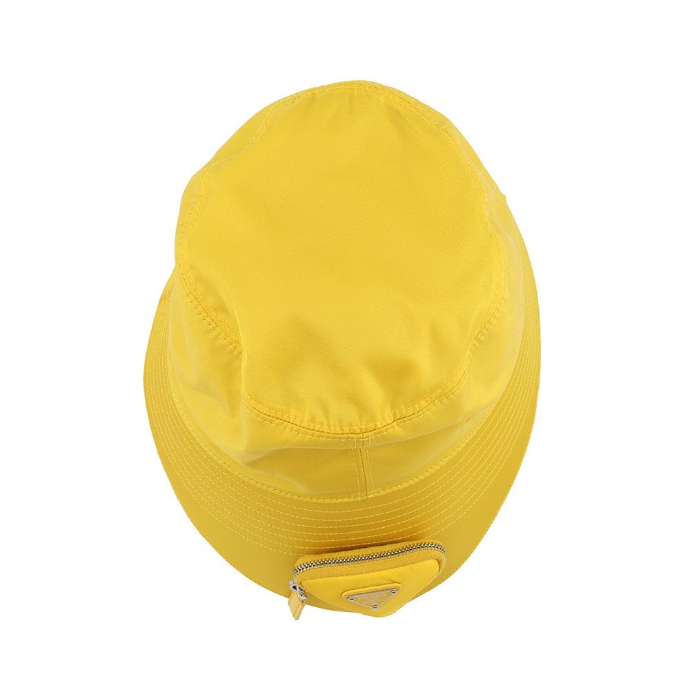 Prada Hat Re-Nylon Triangle Logo with Mini Pouch Bucket — view 5