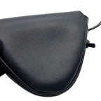 Celine Shoulder Bag Mini Triangle Logo Leather Pochette Black — view 7