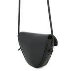 Celine Shoulder Bag Mini Triangle Logo Leather Pochette Black — view 2