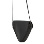Celine Shoulder Bag Triangle Logo Leather Pochette Black — view 2